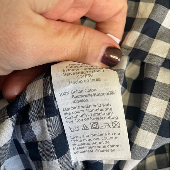 J.Crew Ladies Button Down Blouse White/Navy Stripes Size Small - Picture 7 of 9